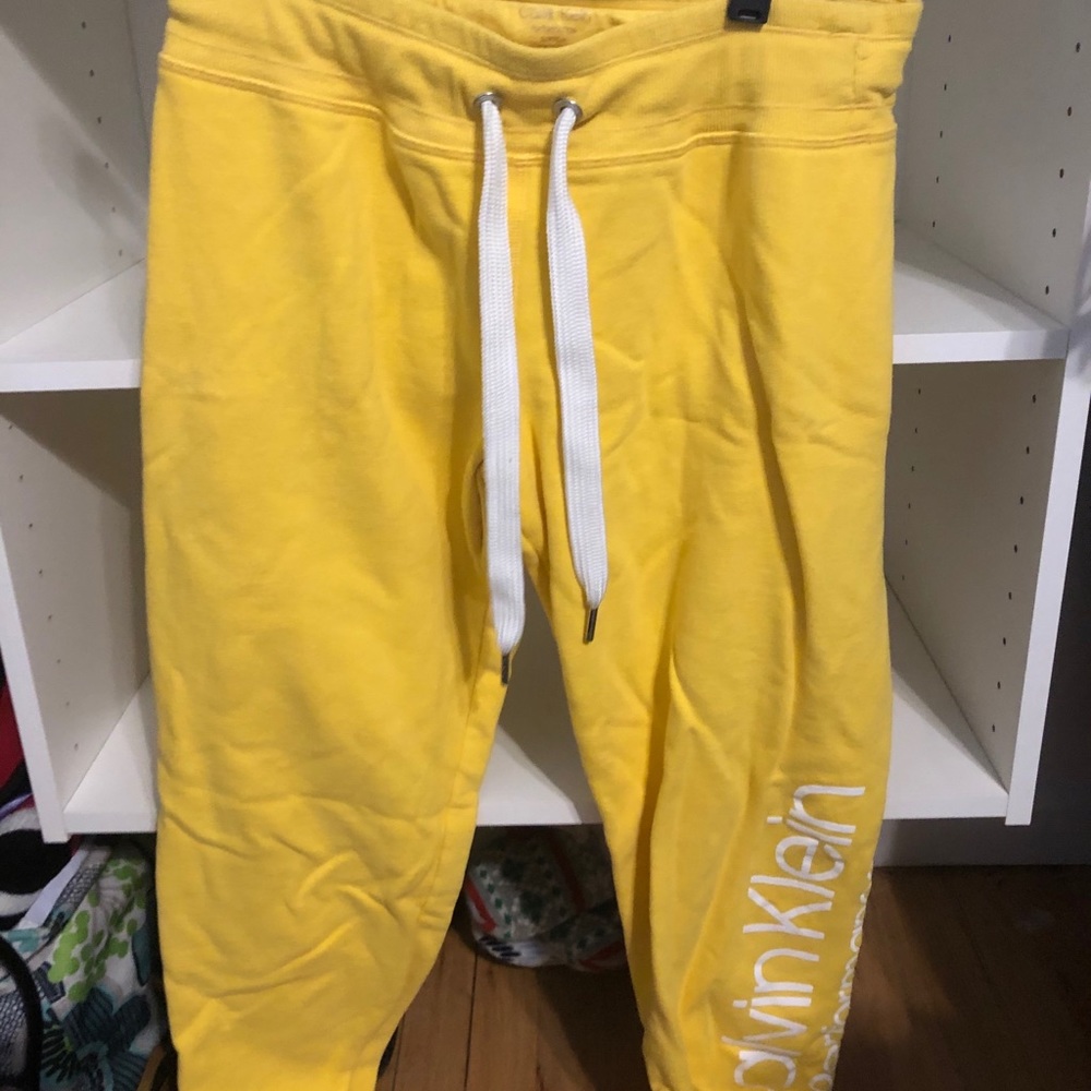 Yellow Calvin Klein Joggers